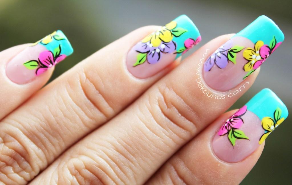 Decoración de uñas flores2-2