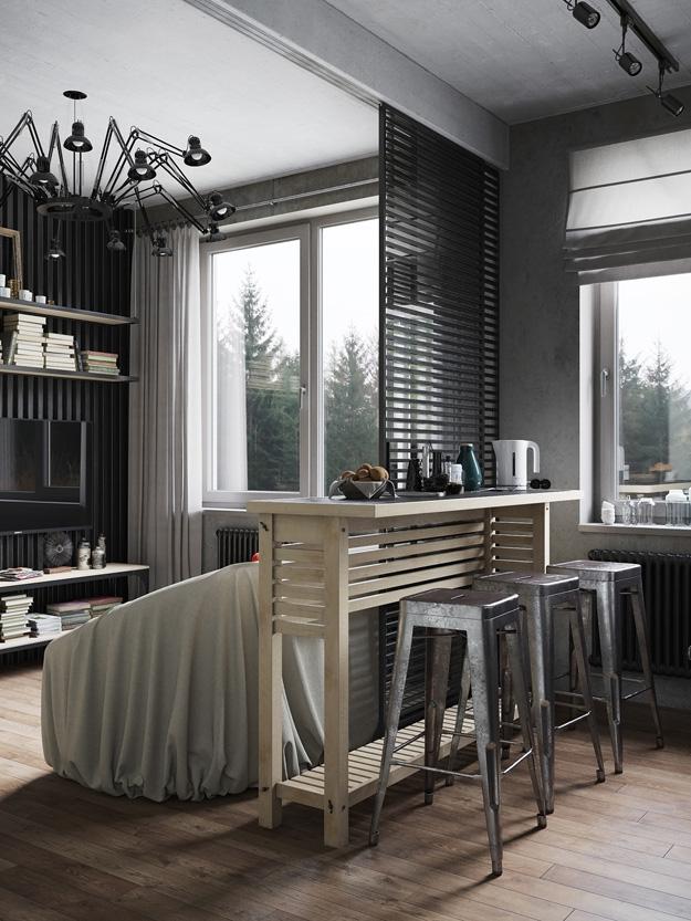 Tolix stool kitchen
