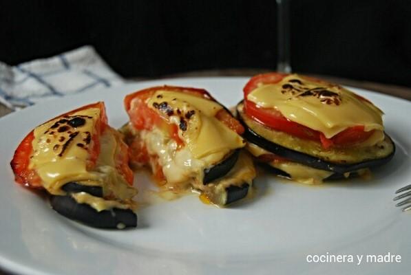 Milhojas De Berenjena Tomate Y Queso Cocina