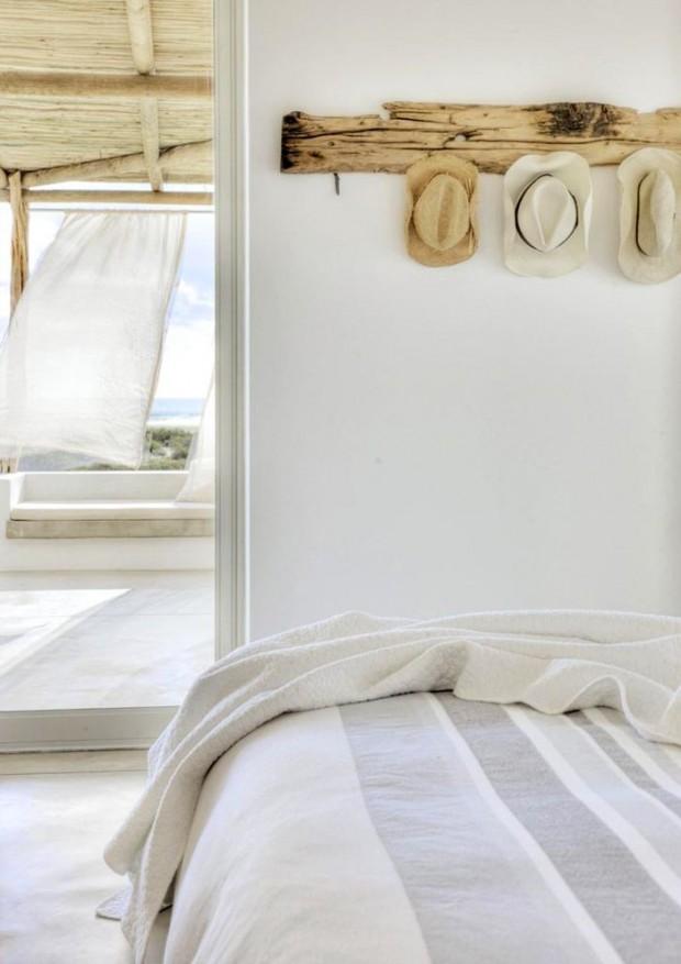 Dormitorio en blanco muy veraniego