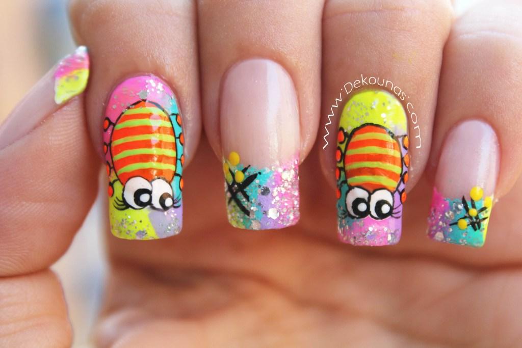 Decoración de uñas araña-1