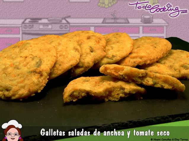 Galletas saladas de anchoa y tomate seco