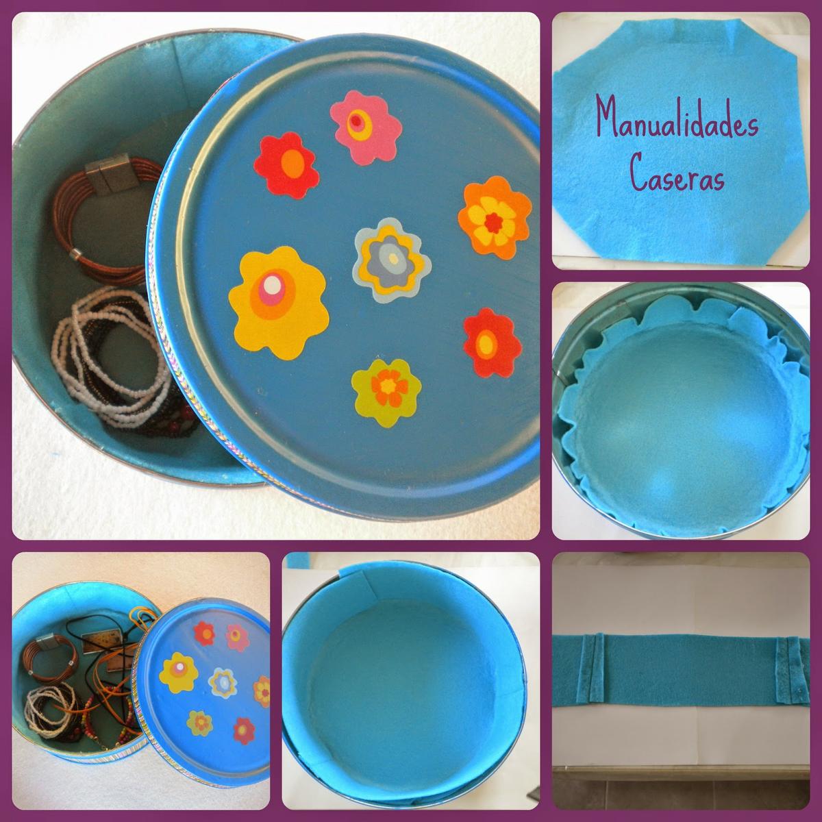 Manualidades Caseras Inma Transformación de una caja de galletas en un joyero como forrar la caja galletas con fieltro