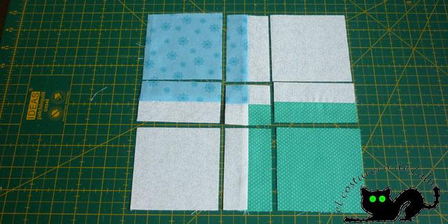 Hacemos los cortes en el four patch