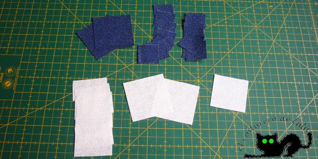 Cortamos las telas que vamos a necesitar