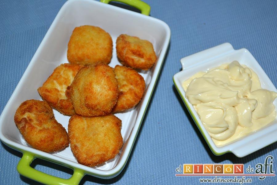 Nuggets de pollo, sugerencia de presentación