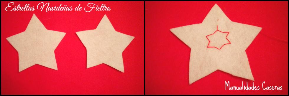 Manualidades Caseras Faciles como hacer unas estrellas navideña en fieltro