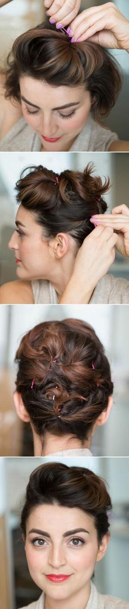 peinado recogido para cabello corto