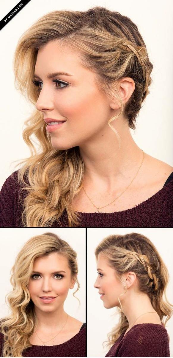 pelo semicorto con trenza