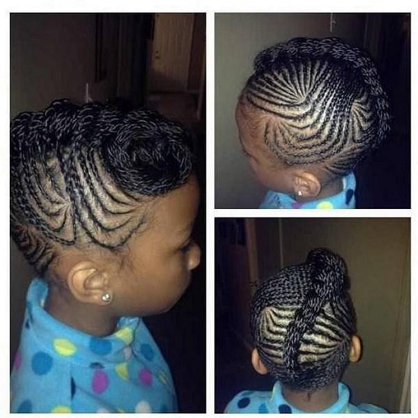 peinado corto y recogido para niñas