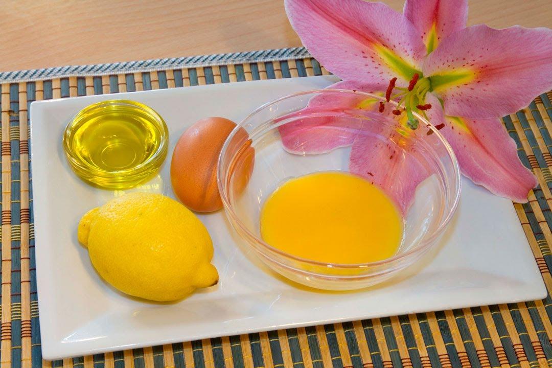 yema de huevo y limon
