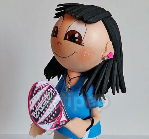 Fofucha pádel con raqueta