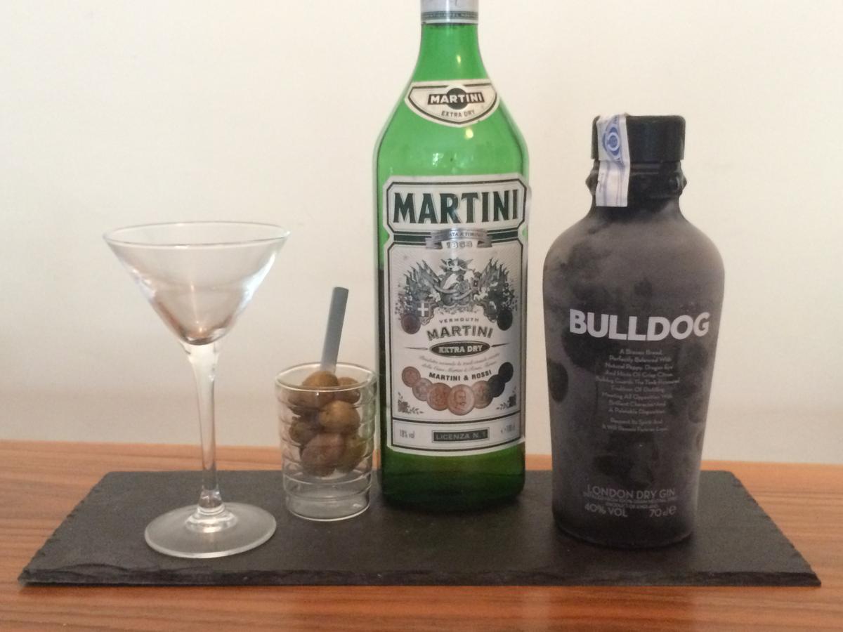 Ingredientes del Dry Martini