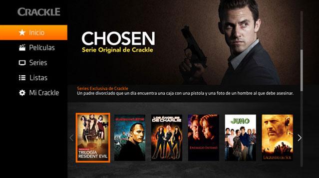 Aplicacioens Smart TV Samsung crackle