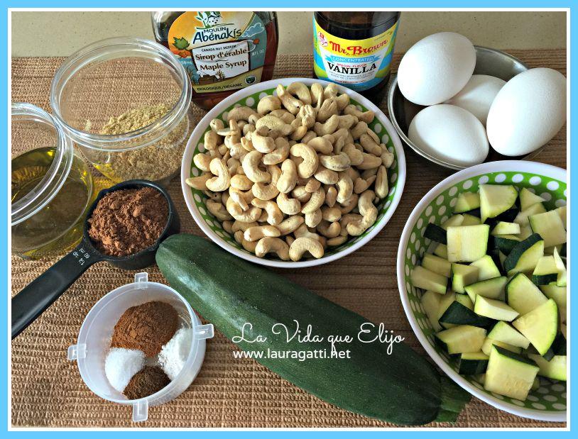 budin choco sin harina - ingredientes