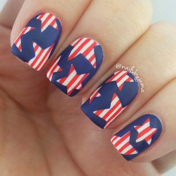 diseño de uñas de estrella