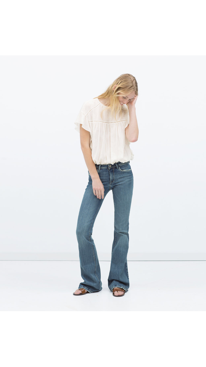 Jean campana de Zara. Siempre me han gustado, y ahora están por todas partes!