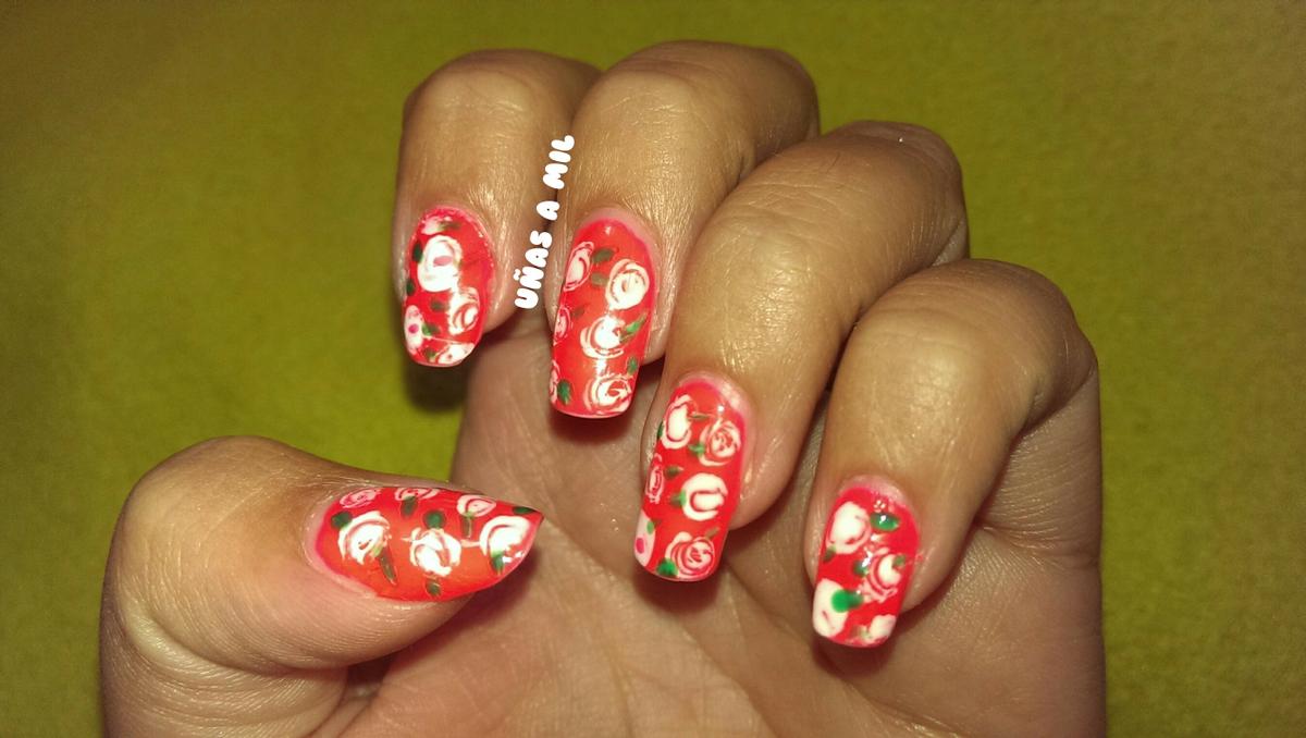 uñas_a_mil_diseño_flores_rosa