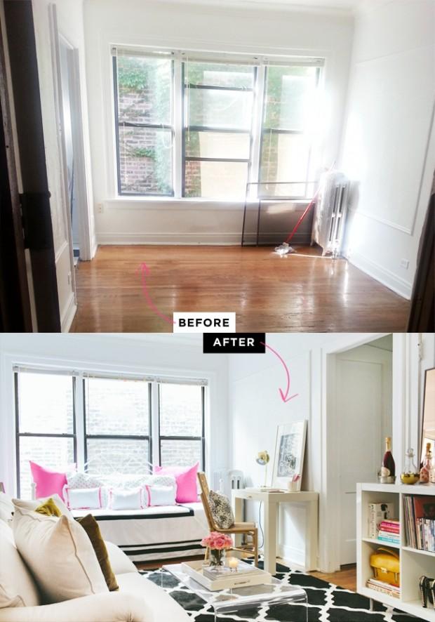 Antes y despues de una habitacion
