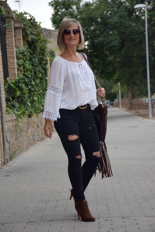 Animal print booties