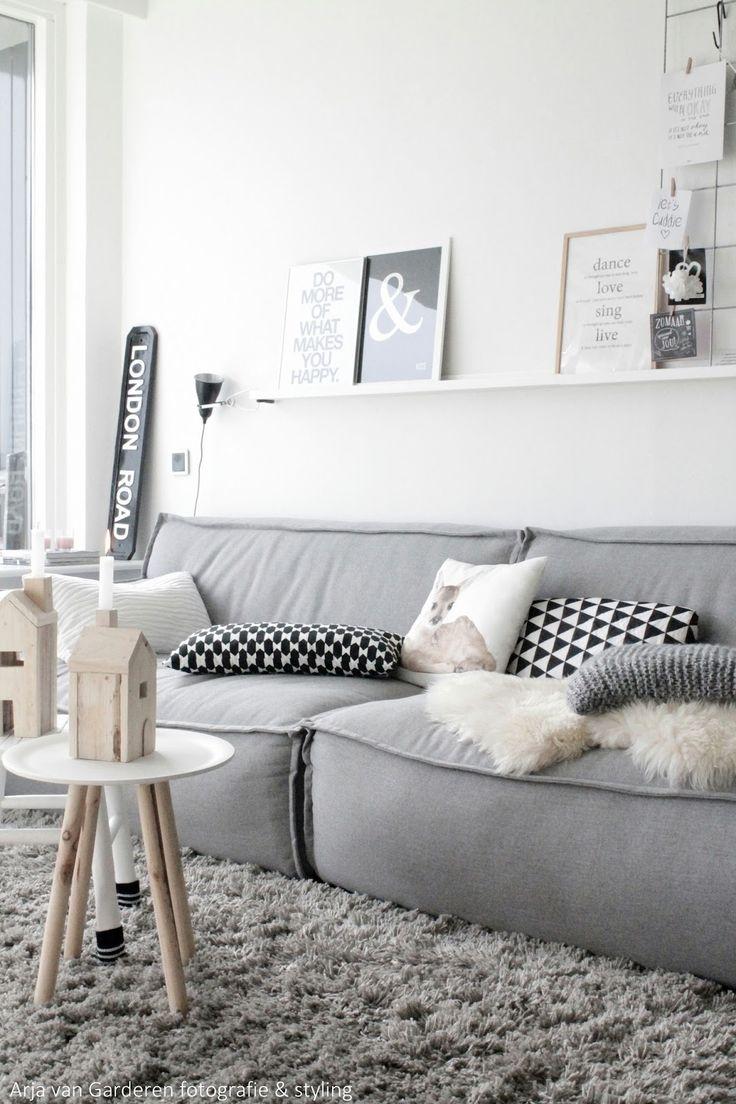 Salón de Estilo Nórdico Gris