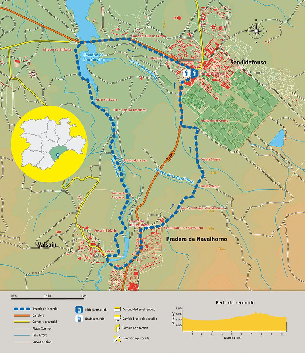 Plano Senderos reales sitios