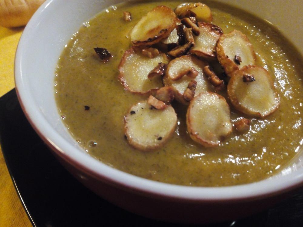 crema de calabaza y chirivía