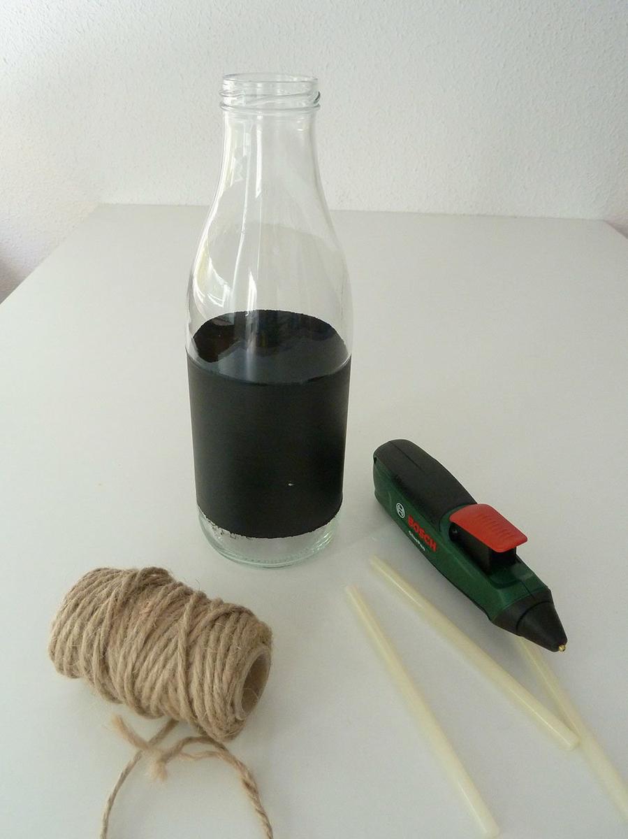 decorar una botella materiales ok