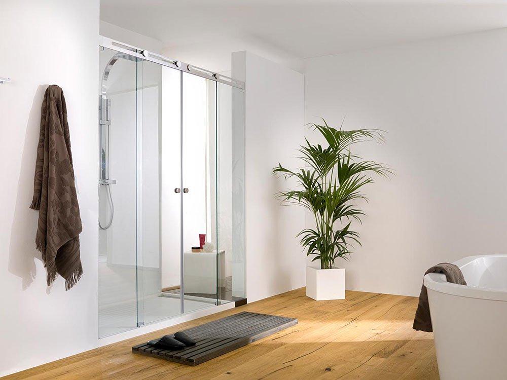 mampara en el bano silke porcelanosa