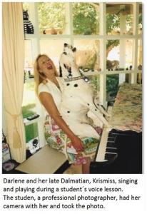 Darlene y su dálmata Krismiss