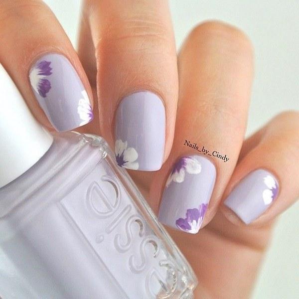 uñas decoradas con tonos pastel