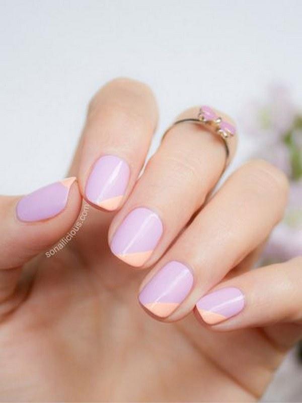 uñas naturales tono pastel
