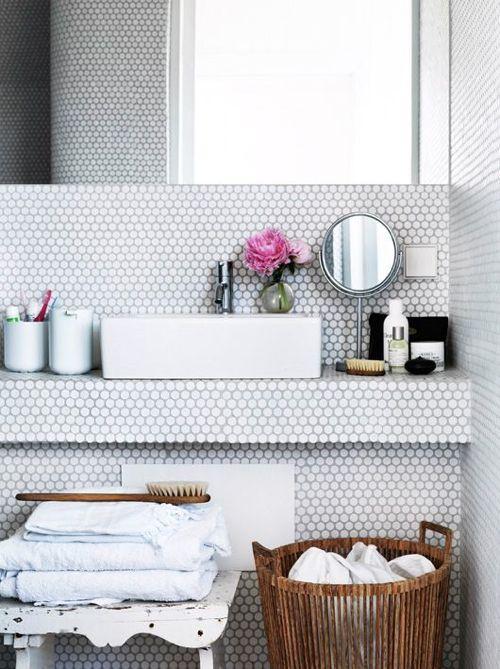 Mosaico hexagonal: Una propuesta para decorar baños y cocinas.