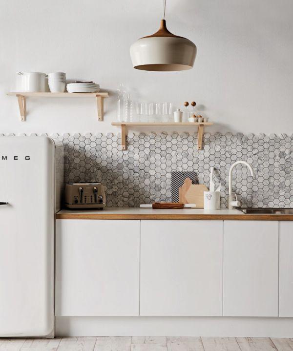 Mosaico hexagonal: Una propuesta para decorar baños y cocinas.