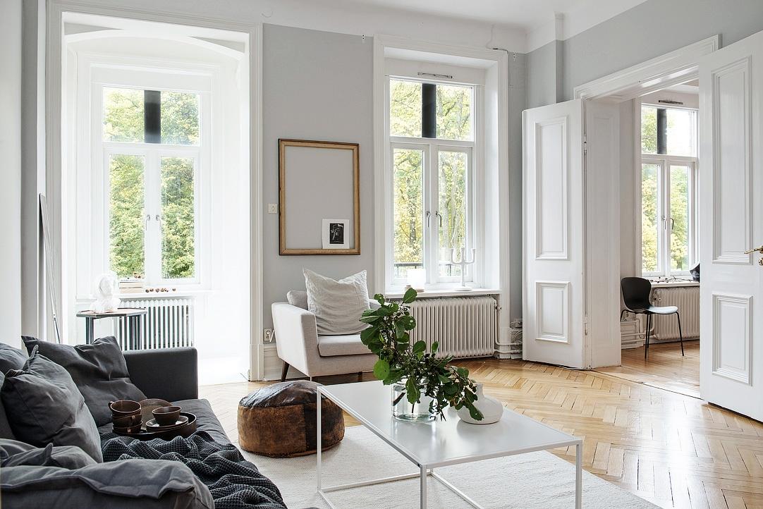 Estilo nórdico, madera y metal.