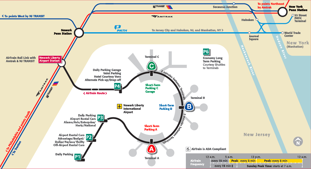 Plano Aeropuerto de Newark