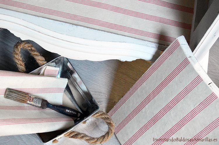 decorar con papel de rayas