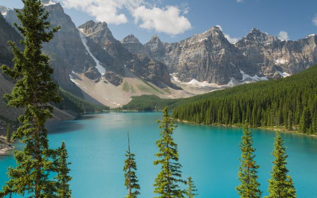 Lago Moraine Alberta, Canadá