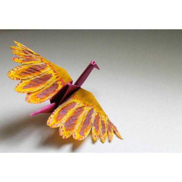 los increibles pajaros de origiami de Cristian Marianciuc en el blog de wolfrik