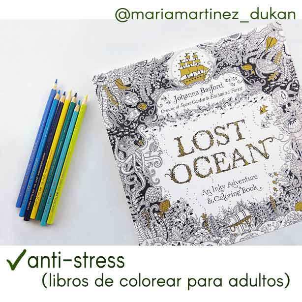 OCeano perdido de Johanna Basford, libros de colorear para adultos. Anti-stress. Lista de la Compra Dukan: mis compras del mes