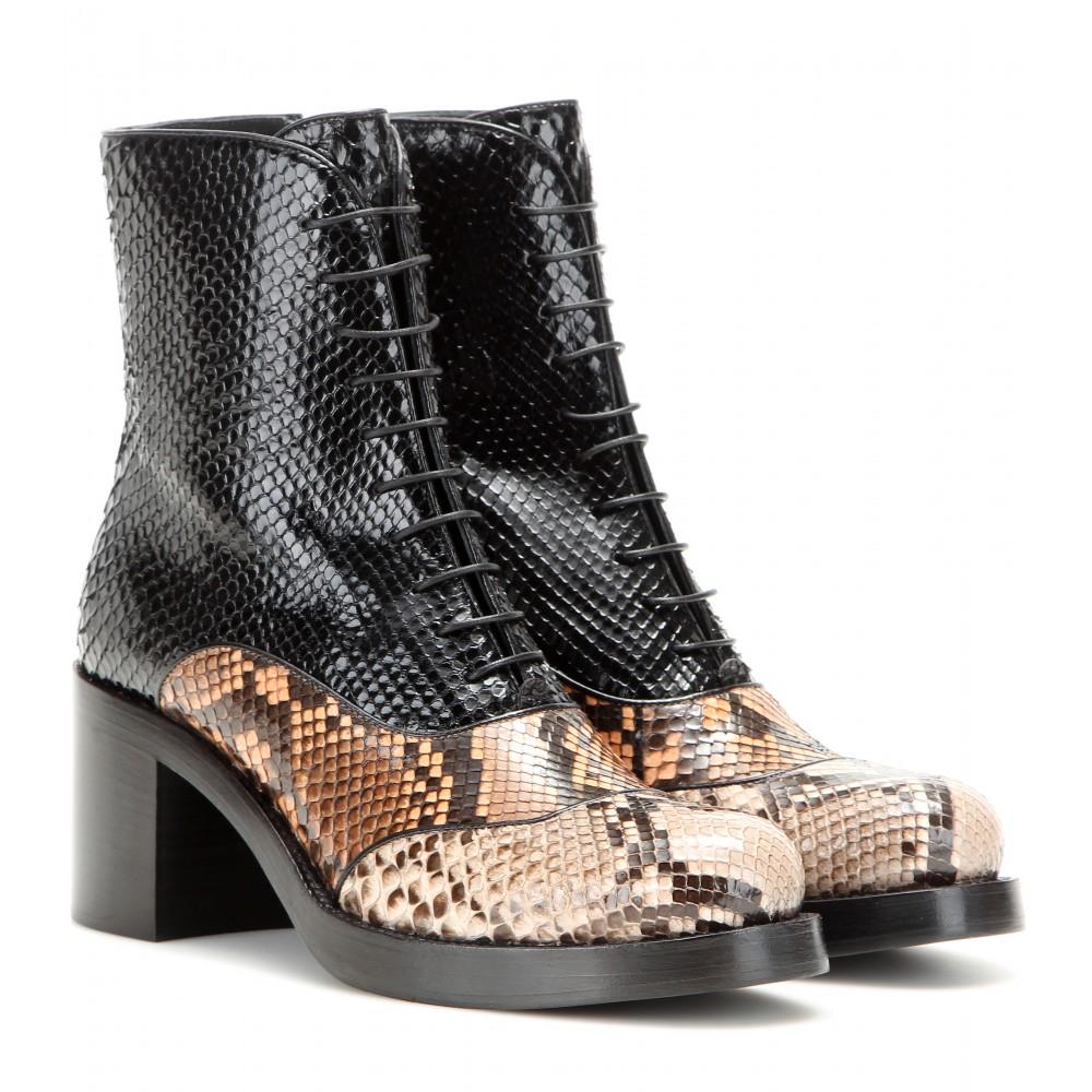 Botín animal print de serpiente MIU MIU