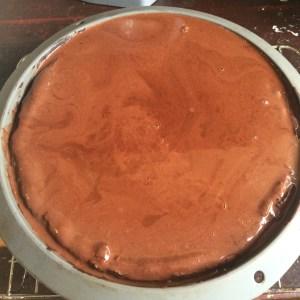 Pastel de queso triple chocolate
