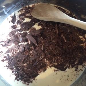 pastel de queso triple chocolate