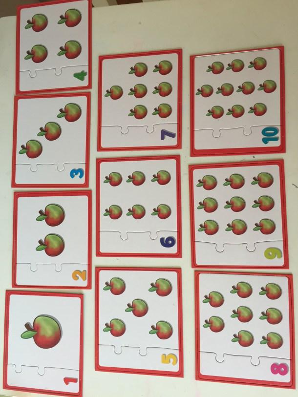 Yo aprendo los números manzanas