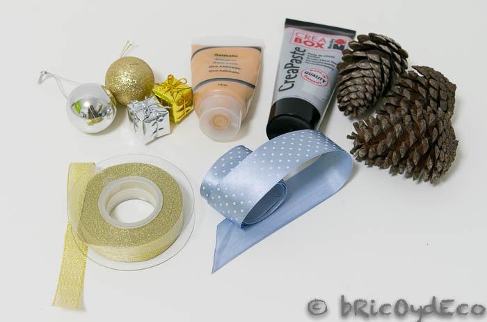 materiales para hacer ángeles con piñas de pino