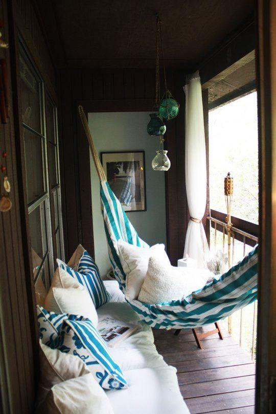 Decorar terraza con hamaca