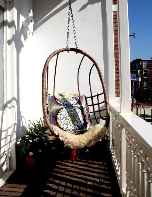 Decorar terraza con hamaca