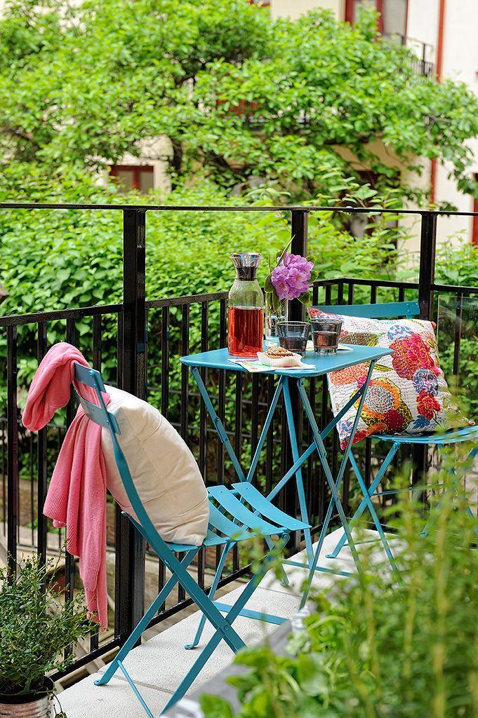 Decorar balcon estilo bistro