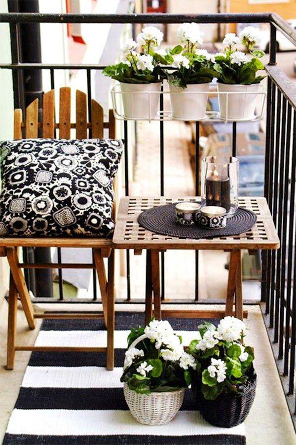 Decorar balcon estilo bistro