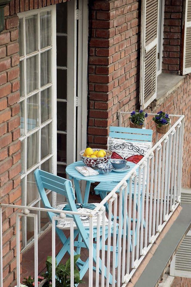 Decorar balcon estilo bistro